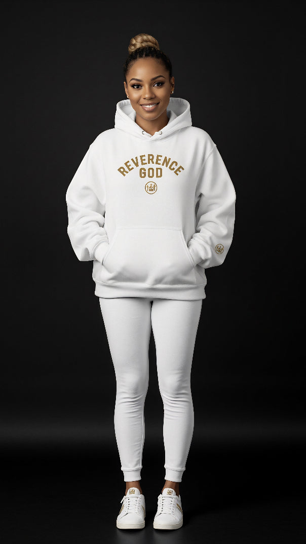 Reverence God Umbrella Gold-Ivory Organic Hoodie