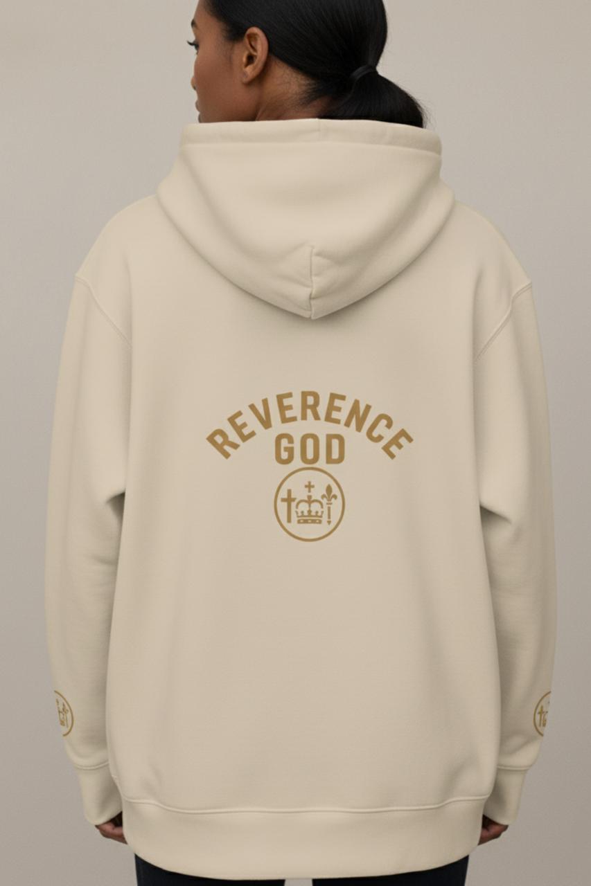 RG Holy Fear EMB Gold-Earth Organic Hoodie
